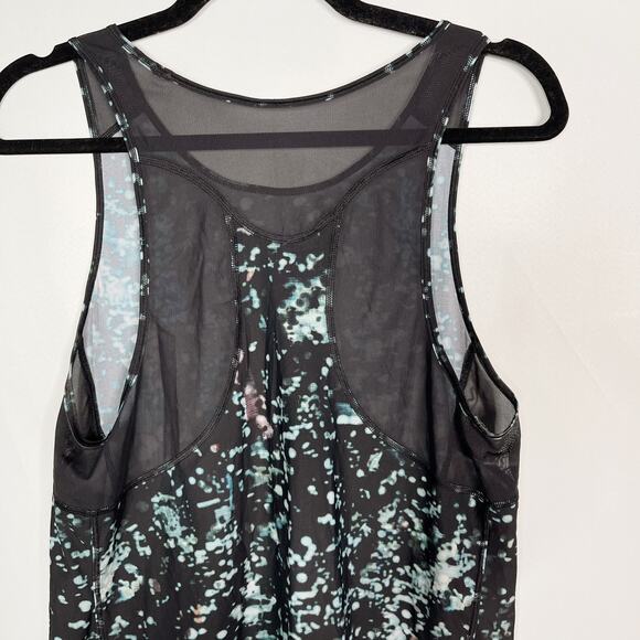 Lululemon Womens 8 Sculpt Tank II Pixel Haze Multi Black Mesh Piecing High Neck - Picture 7 of 9